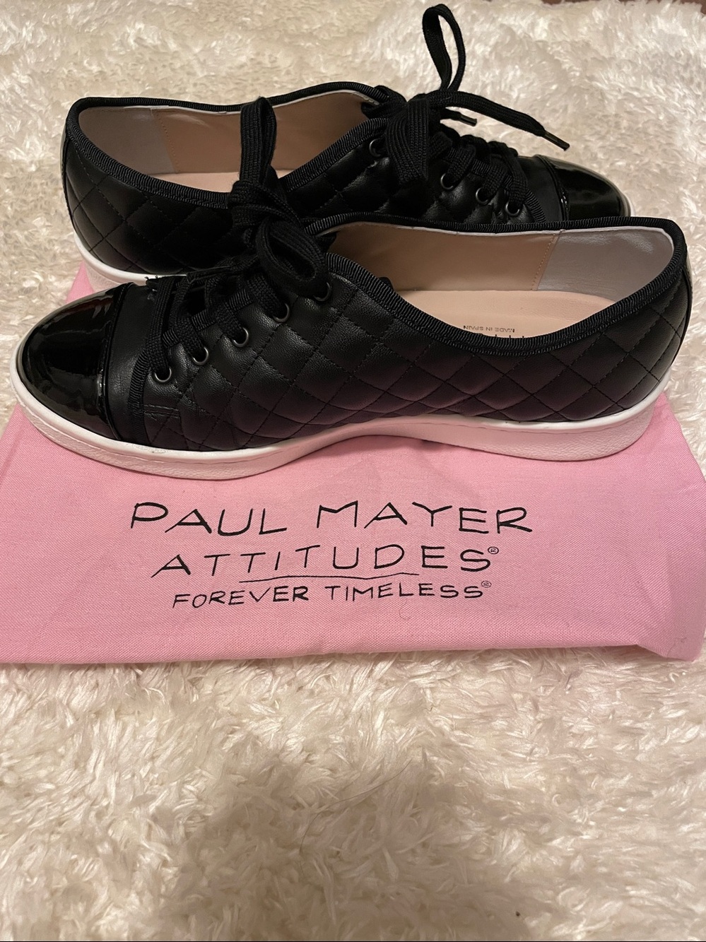 Paul Mayer Samba Black Leather Tennis Shoes Sneakers 8US Spain Quiet Luxury Goth